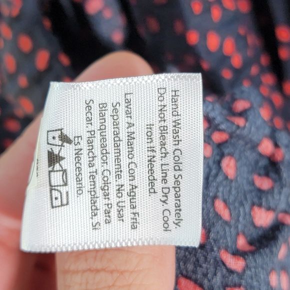 NWT Free Assembly Black and Red Polka Dot Slip Skirt Viscose Women XXXL - Picture 4 of 7